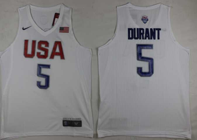 USA 5 Kevin Durant White 2016 Olympic Basketball Team Jersey,We sell and wholesale USA 5 Kevin Durant White 2016 Olympic Basketball Team Jersey on line form chian!